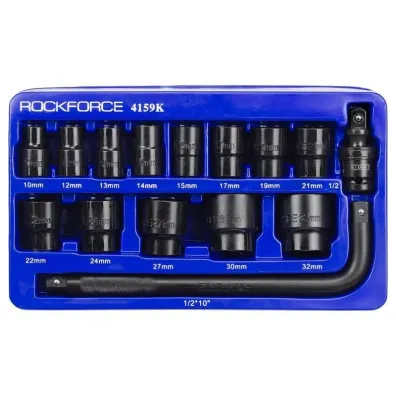 Rockforce / Wmc Rockforce nasadki udarowe kpl. 15el.1/2" 6-k�t. (10-32mm)