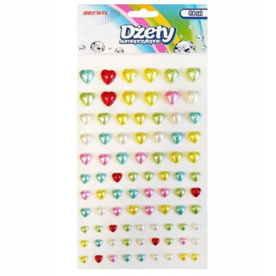 Brewis D�ety samoprzylepne serca per�owe 84 szt.