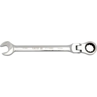 Klucz p�asko oczkowy z grzechotk� i przegubem YATO 12 mm