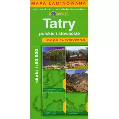 Mapa tur. - Tatry polskie i s�owackie laminat
