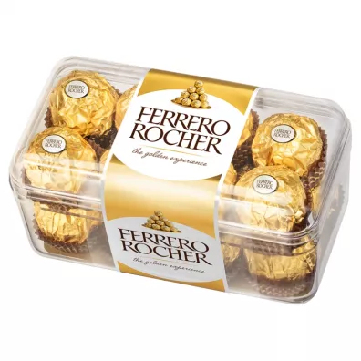 Ferrero Rocher Chrupi�cy wafelek z kremowym nadzieniem i orzechem laskowym w czekoladzie 200 g