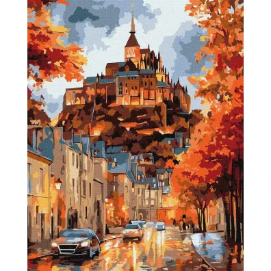 Ideyka Malowanie po numerach - Jesienne Miasteczko 40x50cm
