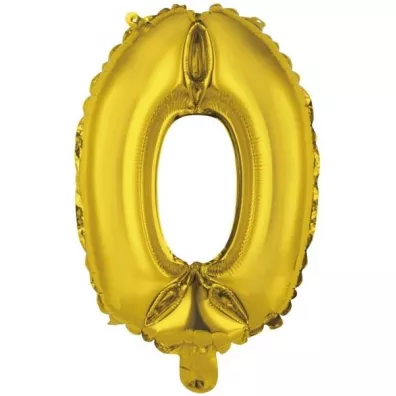 Amscan Balon foliowy mini cyfra 0 z�ota 30,5x40cm