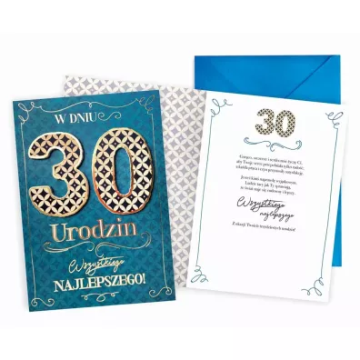 Kukartka Karnet Urodziny 30