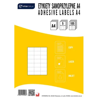 Interdruk Etykiety samoprzylepne A4 5 arkuszy