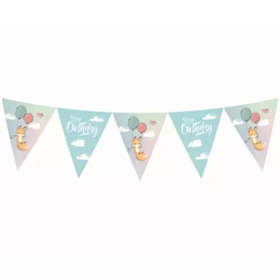 Godan Baner ozdobny Happy Birthday Lisek 326 cm