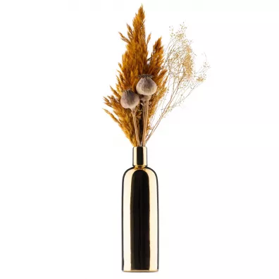 HowHomely Elegancki wazon Laura Gold 27 cm zoty