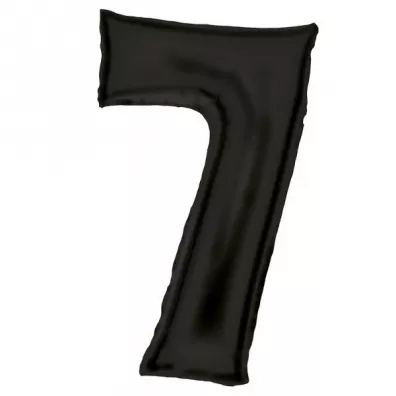 Amscan Balon foliowy cyfra 7 satynowa czarna 86cm