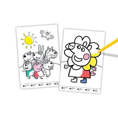 Peppa Pig. Numerkowe kolorowanki. Kolorowe kwiatki