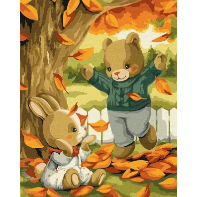 Ideyka Malowanie po numerach - Z�ote li�cie 40x50cm