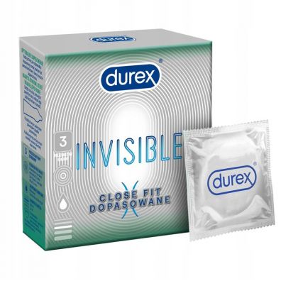Durex Invisible Close Fit prezerwatywy dopasowane 3 szt.