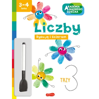 Liczby. Akademia m�drego dziecka. Rysuj� i �cieram