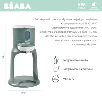 Beaba Bib`expresso Ekspres do mleka 2w1 Eucalyptus