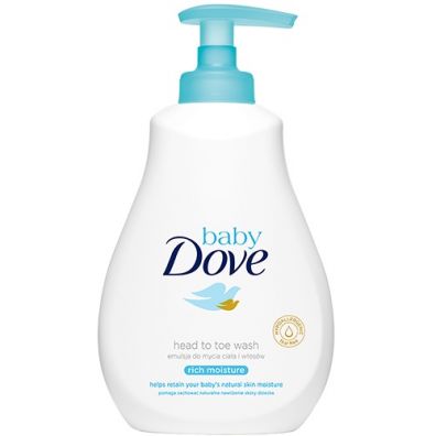 Dove Baby Rich Moisture Head To Toe Wash pianka do mycia ciała i włosów dla dzieci 400 ml