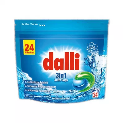 Dalli Activ Kapsuki do prania biaych i jasnych tkanin 3in1 24 szt.