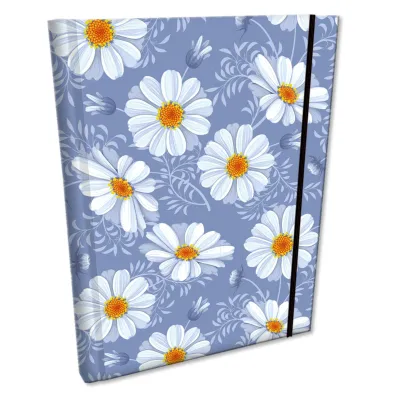 Bee-bee Notes B6 z gumk� Soft Touch Stokrotki Retro kratka 96 kartek