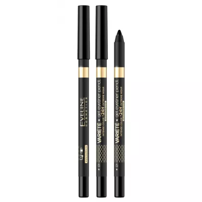 Eveline Cosmetics Variete �elowa wodoodporna kredka do oczu 01 Black