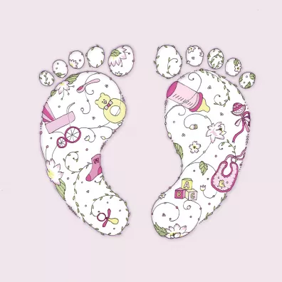 Clear Creations Karnet Swarovski kwadrat CL1908 Narodziny dziewczy