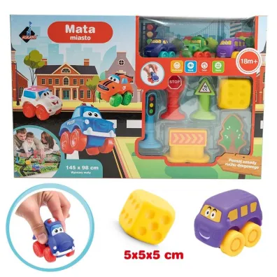Mata miasto z mi�kkimi pojazdami Askato