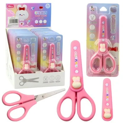 LeanToys No�yczki zzkolne z os�onk� bia�y zaj�czek 14cm