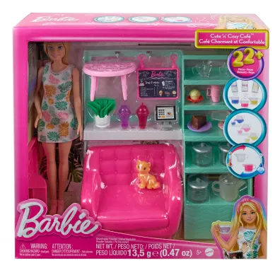 Barbie. Relaks w kafejce Zestaw + lalka HKT94 Mattel