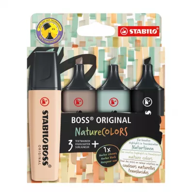 Zakrelacz Stabilo Boss Original Nature Colors 4 szt.