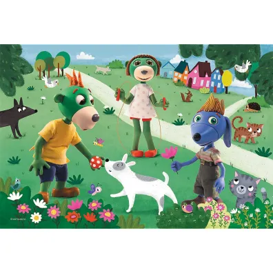 Puzzle 60 el. Radosny dzie� Treflik�w