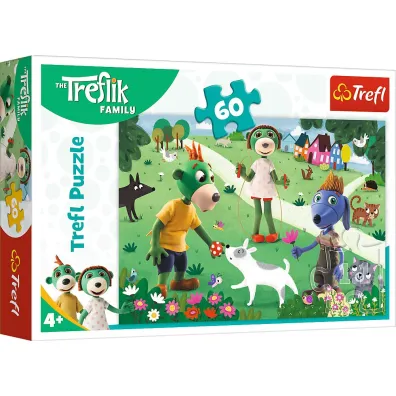 Puzzle 60 el. Radosny dzie� Treflik�w