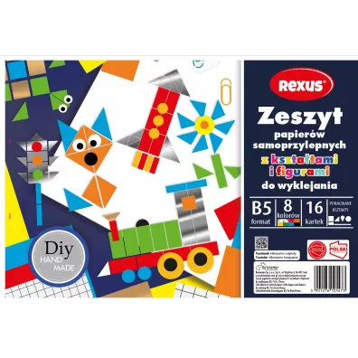 Beniamin Wycinanka samoprzylepna ksztatowa B6 16 kartek