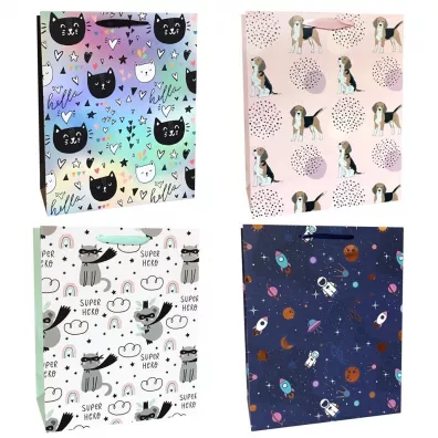 incood. Torba prezentowa 26x32 pies, kot koala mix