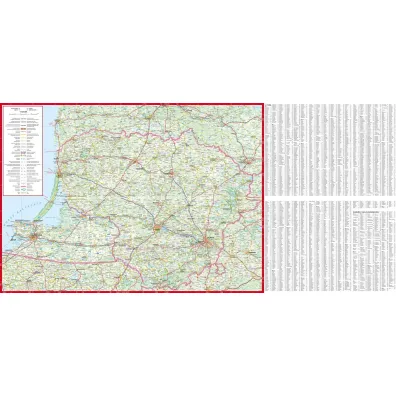 Litwa Wilno Kowno mapa samochodowa 1:700 000