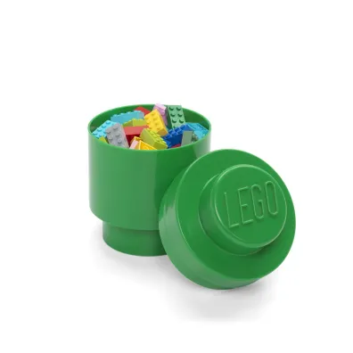 Okr�g�y pojemnik klocek LEGO Brick 1 Zielony
