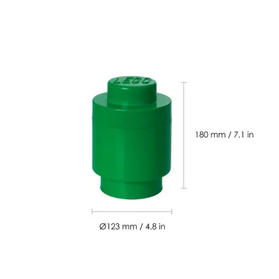 Okr�g�y pojemnik klocek LEGO Brick 1 Zielony