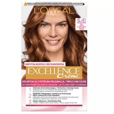 LOreal Paris Excellence Creme farba do w�os�w 6.41 Jasny Bursztynowy Br�z
