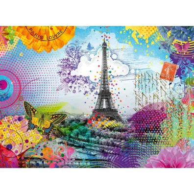 Puzzle 500 el. Poczt�wka z Pary�a Ravensburger