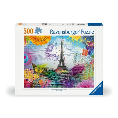 Puzzle 500 el. Poczt�wka z Pary�a Ravensburger