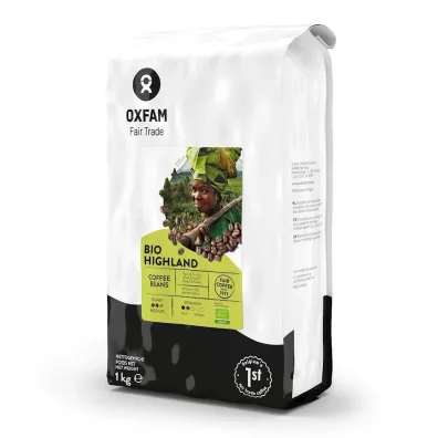 Oxfam Fair Trade Kawa ziarnista Arabica/Robusta wysokogrska fair trade 1 kg Bio