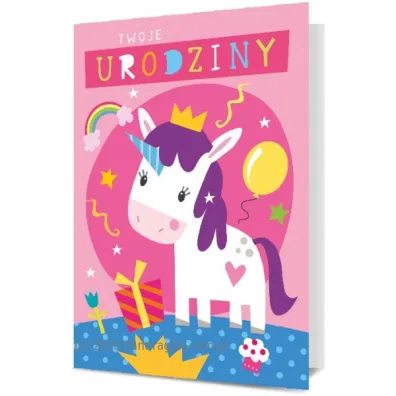 Pan Dragon Karnet B6 Urodziny dzieci�ce Kucyk K.B6-1830