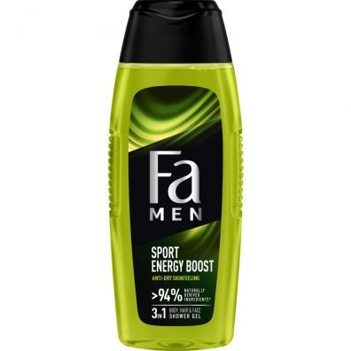 Fa Men Sport Energy Boost żel pod prysznic z formułą 3w1 o zapachu guarany i żeń-szenia 400 ml