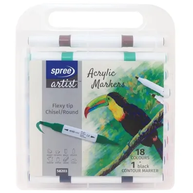 Koh-I-Noor Markery akrylowe dwustronne 18 kolor�w