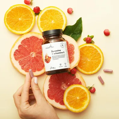 Aura Herbals �urawina 800 mg + Witamina C Suplement diety 60 kaps.
