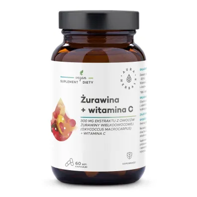Aura Herbals �urawina 800 mg + Witamina C Suplement diety 60 kaps.