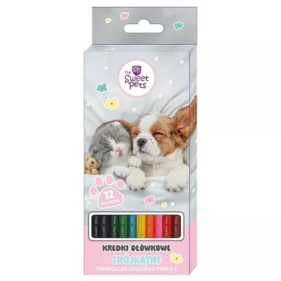 Beniamin Kredki o��wkowe tr�jk�tne The Sweet Pets 12 kol.