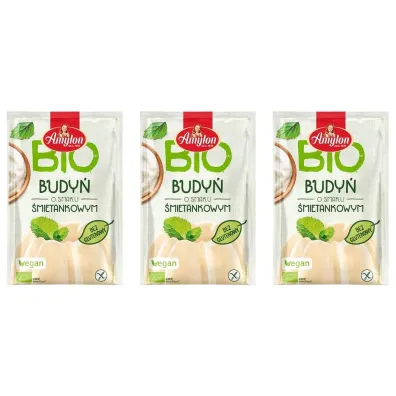 Amylon Budy� �mietankowy bezglutenowy  Zestaw 3 x 40 g Bio