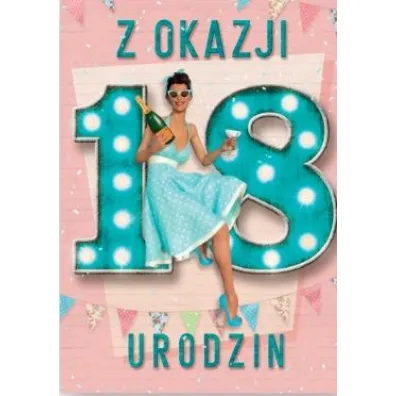 Trend Kartka okoliczno�ciowa Urodziny 18