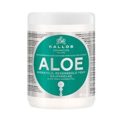 Kallos Aloe Moisture Repair Shine Hair Mask With Aloe Vera Extract regenerujca maska nadajca blasku z ekstarktem aloe vera do wosw suchych i amicych si 1 l