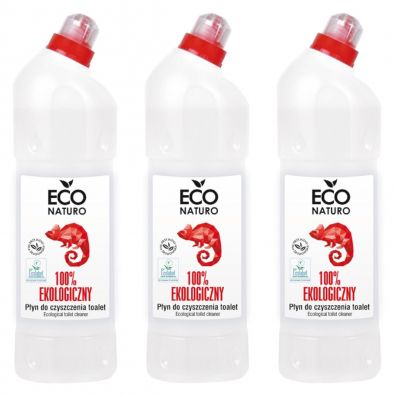 Eco Naturo Naturalny pyn do czyszczenia toalet Ecolabel Zestaw 3 x 1 l