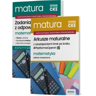 Pakiet Matura 2026. Matematyka. Zakres rozszerzony: Zadania maturalne z odpowiedziami. Repetytorium, Arkusze maturalne z rozwi�zaniami krok po kroku