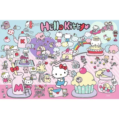 Puzzle 300 el. Poznaj �wiat Hello Kitty Trefl