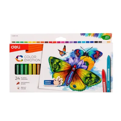Deli Kredki plastikowe tr�jk�tne 24 szt.